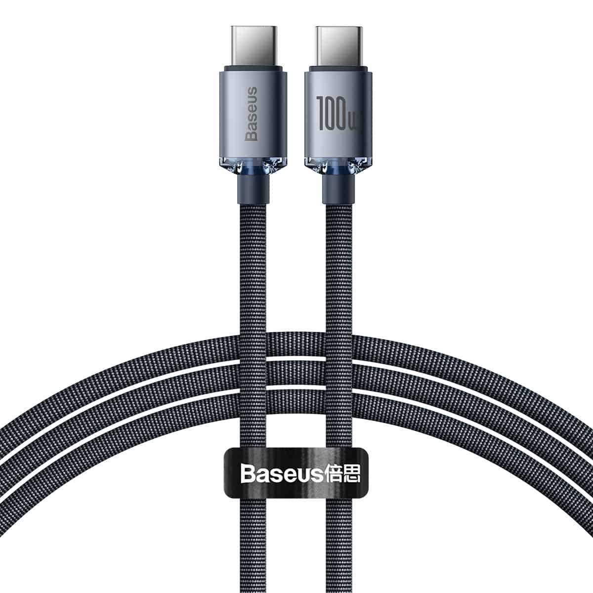 مشخصات، قیمت و خرید کابل بیسوس مدل Crystal Shine Series Fast Charging Data Cable Type-C to Type-C 1.2m