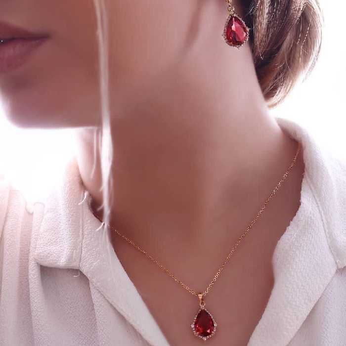 نیمست کد11289 طرح جواهر.برند محبوب ysx.با آبکاری طلا.ضد حساسیت.رنگ ثابت 