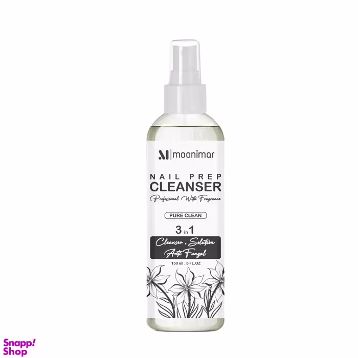 کلینزر کاشت ناخن مونیمار مدل Pure Clean سه کاره حجم 150 میلی لیتر
