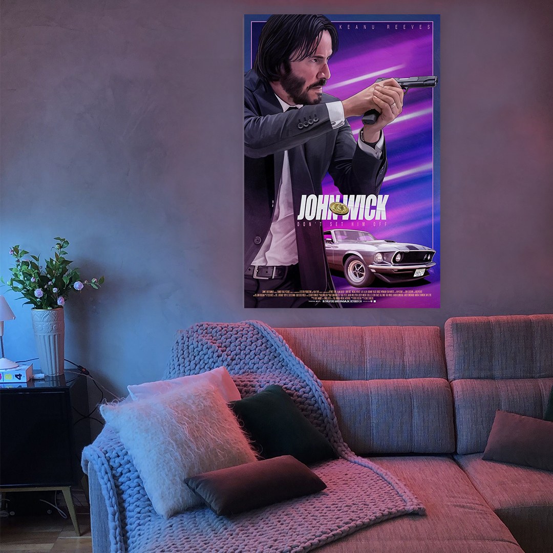 تابلو شاسی طرح جان ویک john wick alt1 سایز 21در30 مات کد c1-31