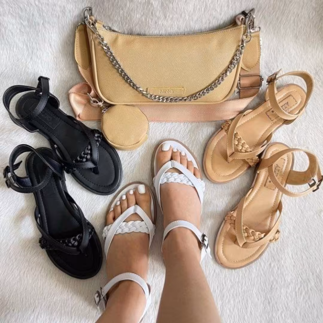 صندل تابستانی زنانه صندل انگشتی صندل دخترانه صندل تابستونی کفش جلو باز صندل شیک صندل رنگی صندل شیک زنانه 