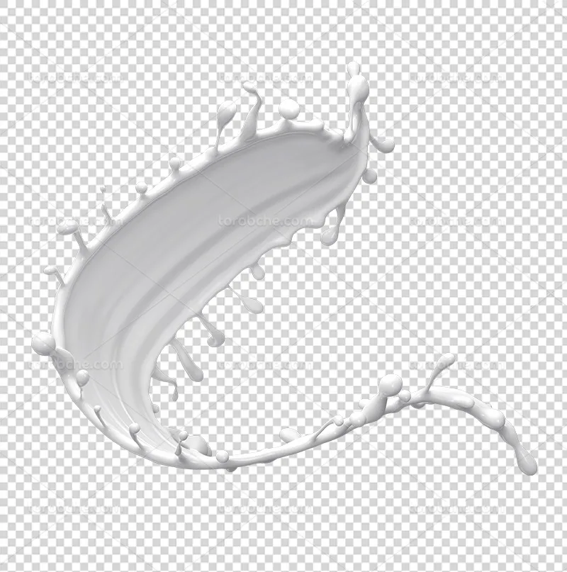 عکس PNG اسپلش شیر تازه | گرافیک با طعم تربچه