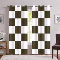پرده طرح چهارخونه مدل پانچی SA-6907