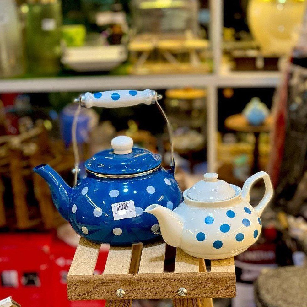 کتری قوری لعابی توپی