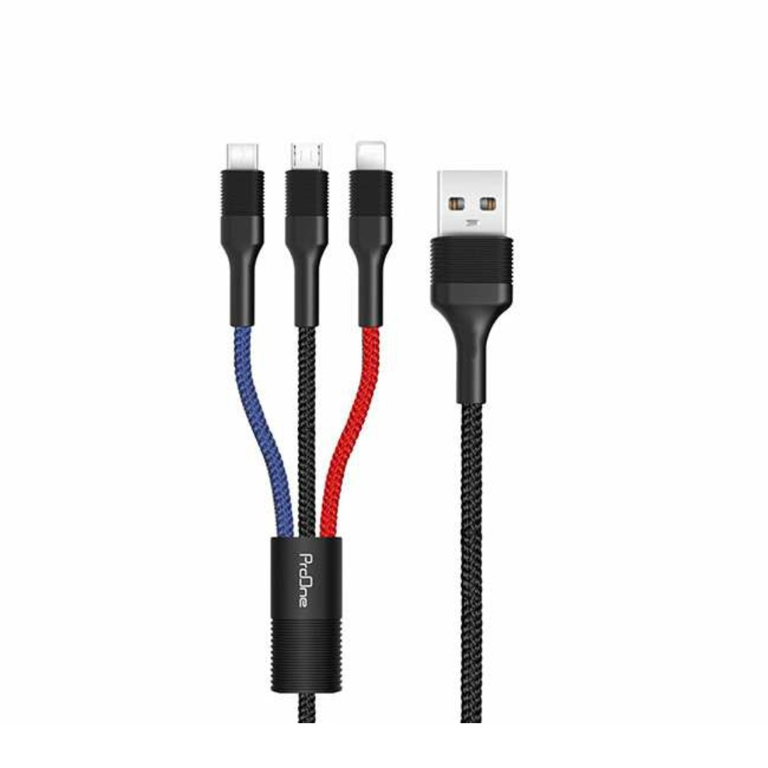 کابل تبدیل USBبهmicro usbusb c-لایتینگ پرووان مدلpcc280