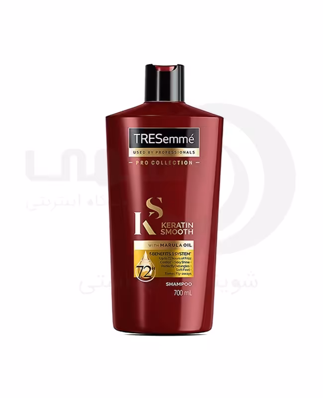شامپو ترزمه مدل Keratin Smooth حاوی کراتین و روغن مارولا مناسب انواع مو