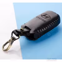 جاسوییچی چرم طبیعی گاوی مشکی مناسب هیوندا 3دکمه