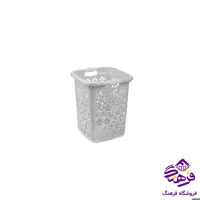 سبد رخت مربع سایز کوچک طرح ترگل تسا