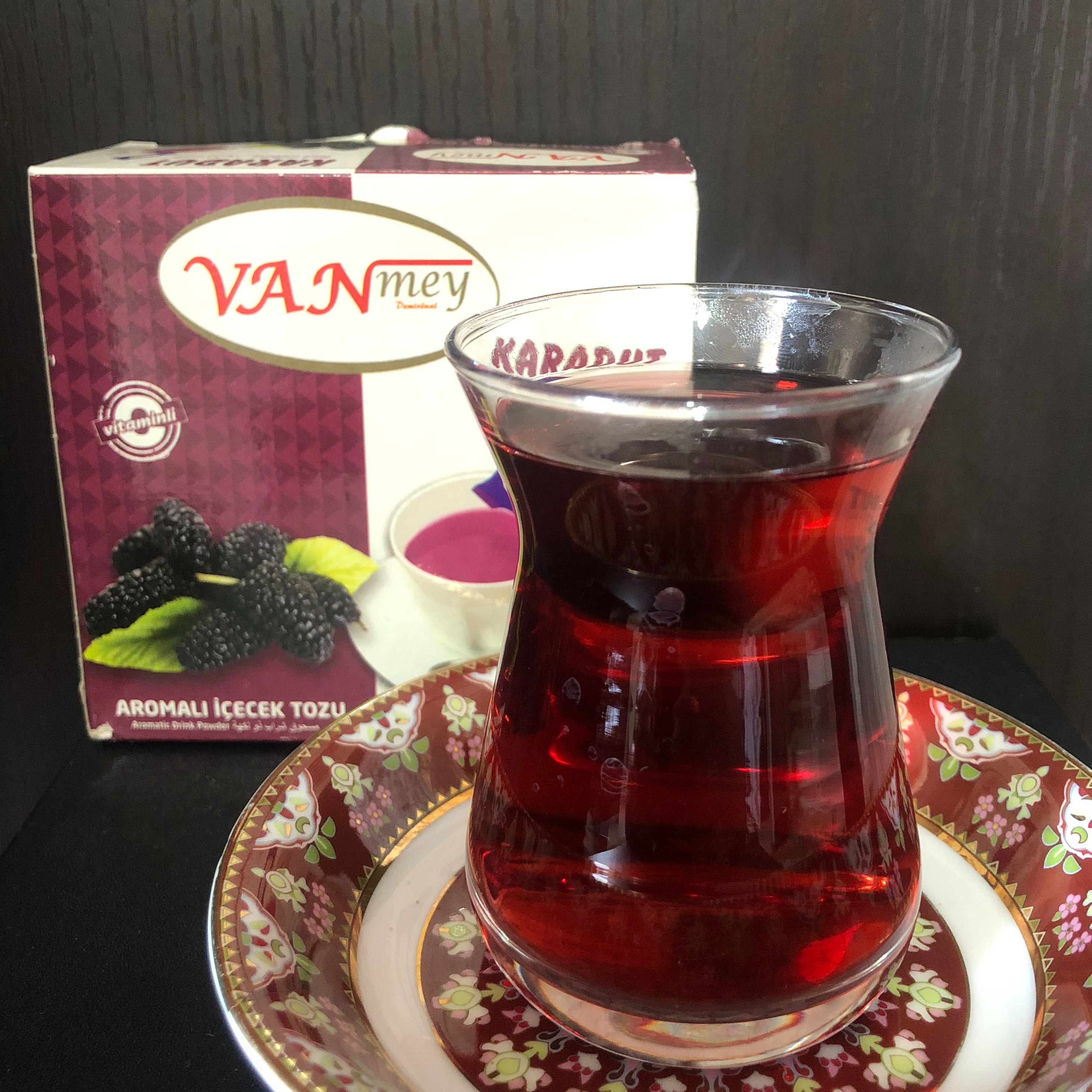 دمنوش تمشک وان می (van mey) ساخت کشور ترکیه- بسته 50 تایی 