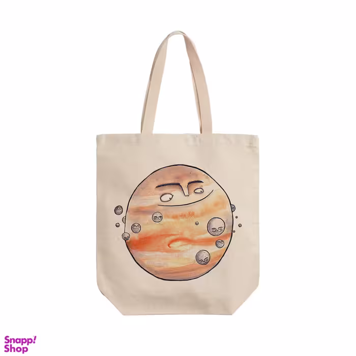 ساک خرید ترمه طراحان ایده مدل ماه خندان کد cfp1465 - L