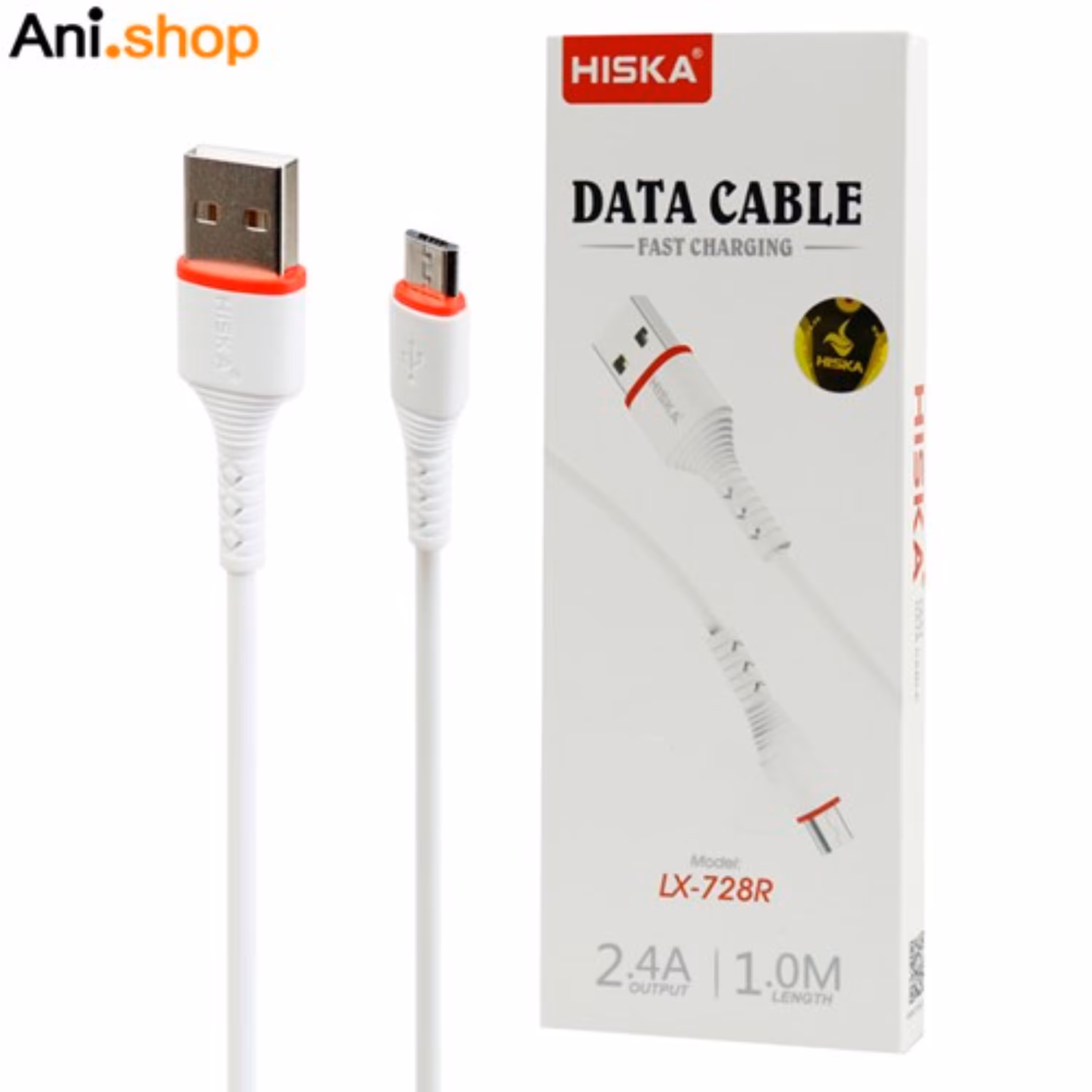 دیتا کابل میکرو یو اس بی  هیسکا مدل LX-728R  رنگ قرمزez14