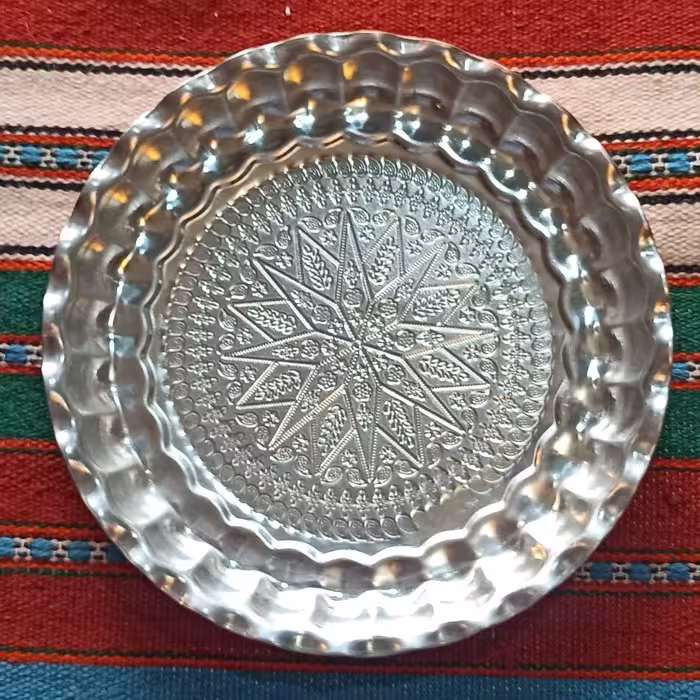 سینی مسی 24 داخل سفید شده