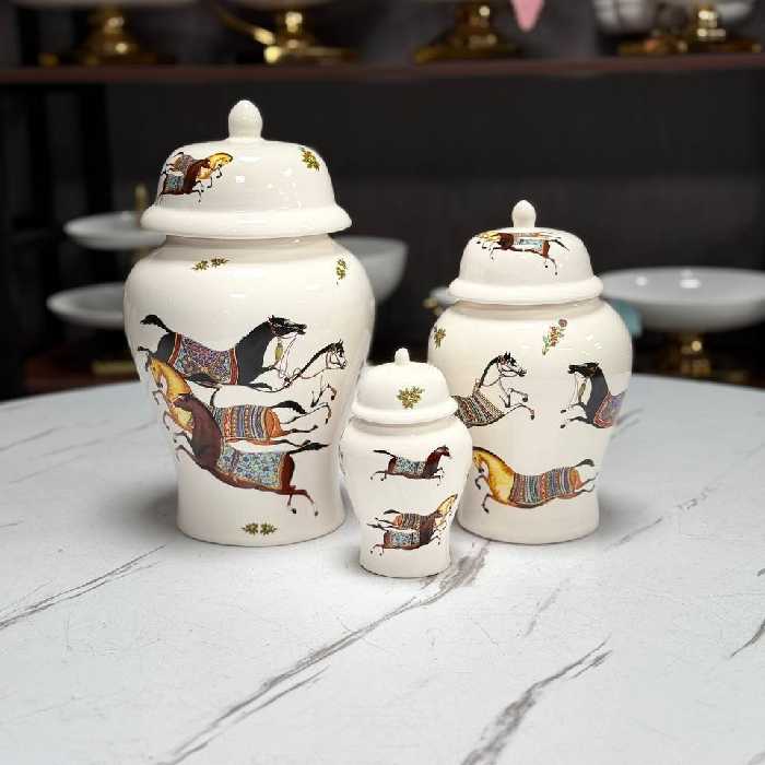 بانکه مدل جینجر جار طرح چکاوک کد 123 مجموعه سه عددی