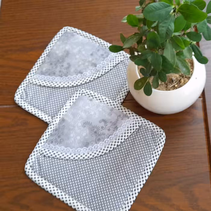 سرویس آشپزخانه طوسی گلدار