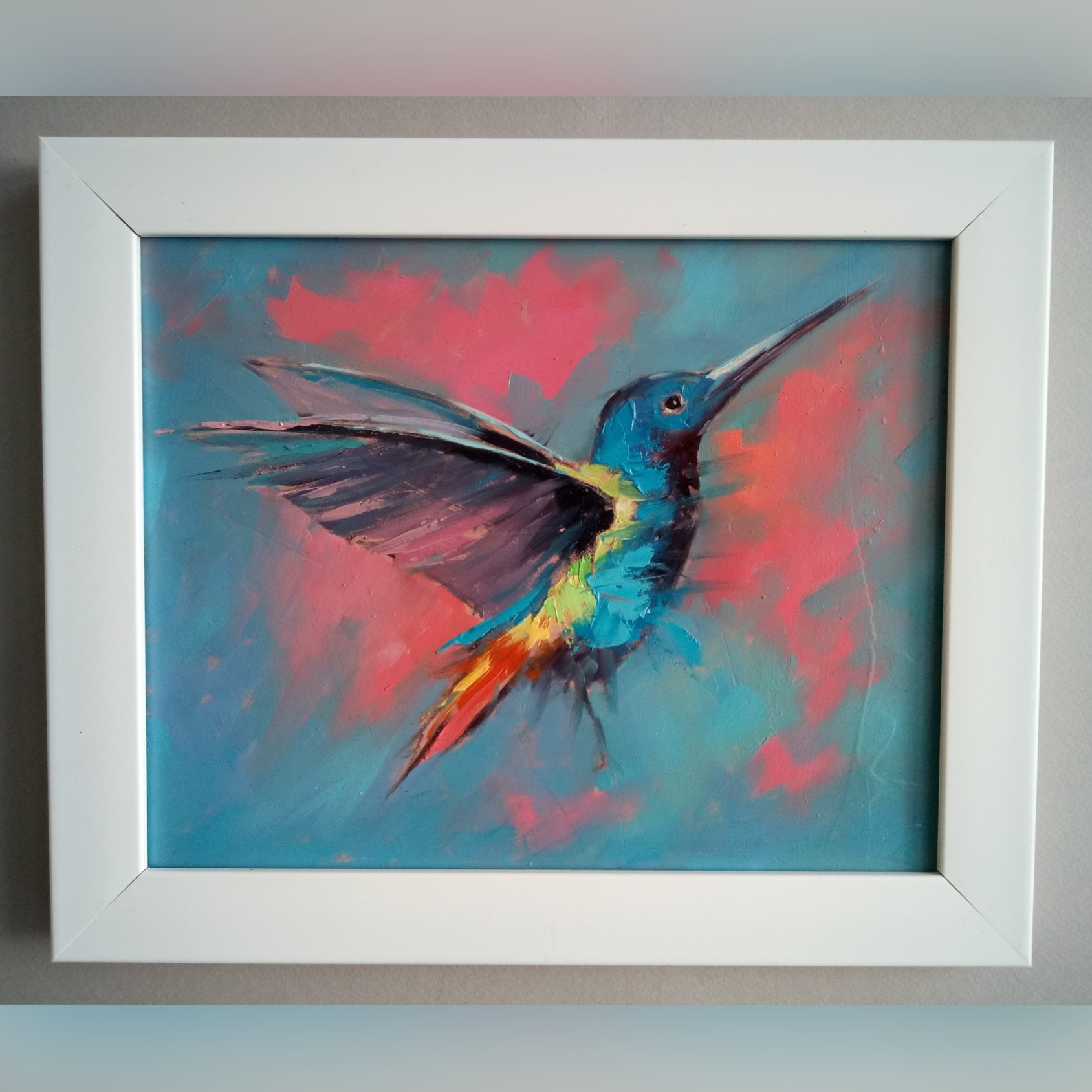 نقاشی رنگ روغن پرنده