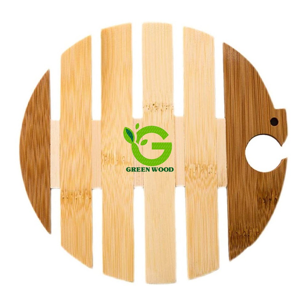 زیر قابلمه ای بامبو طرح ماهی کد Gw110101007