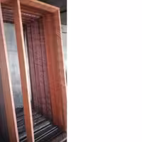 چهار چوب فلز ی فرانسوی به رنگ قهوای چرمی با ضخامت دو میل