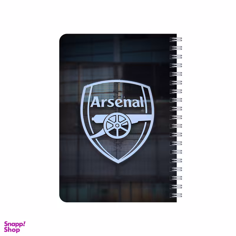 دفترچه یادداشت ۸۰ برگ بامبیلیپ مدل چوبی طرح لوگو آرسنال کد 7211258