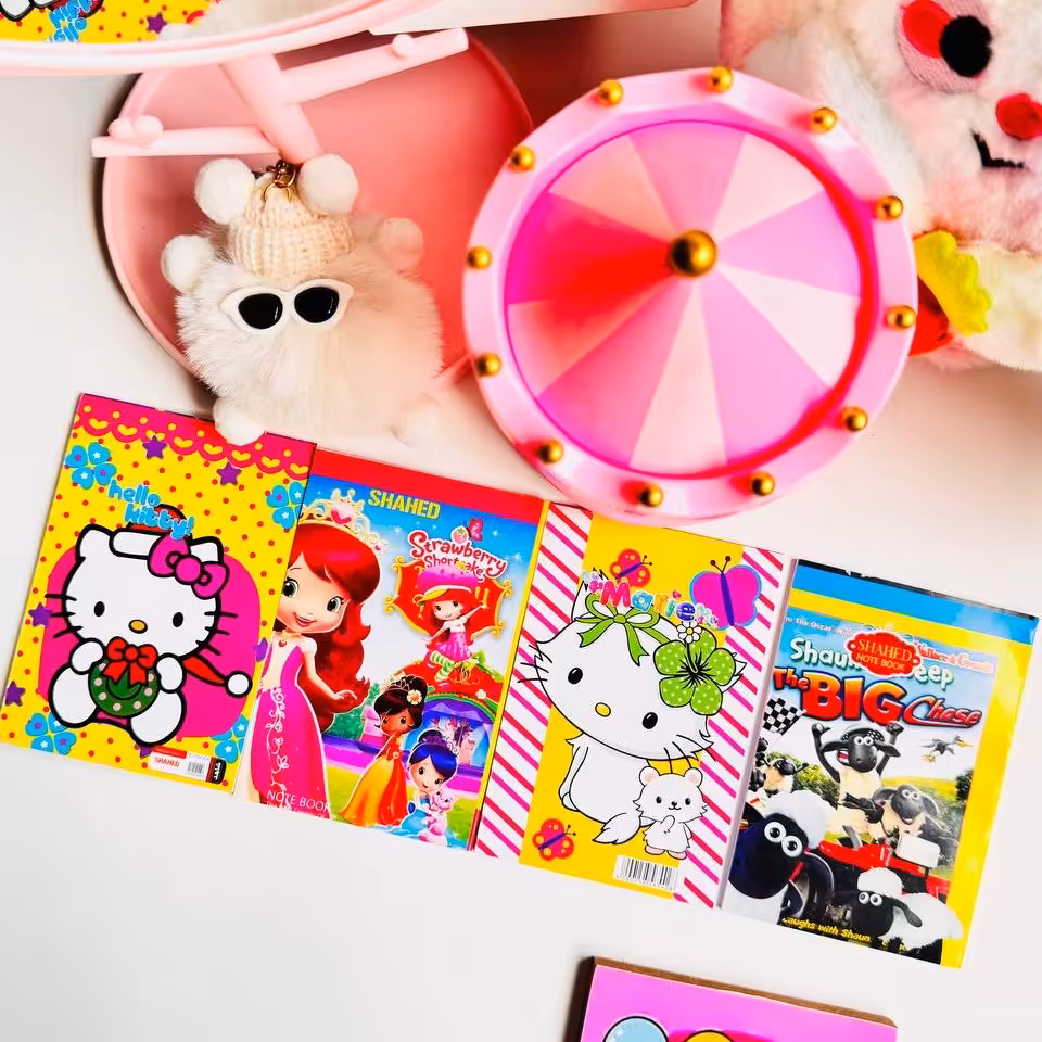 مینی دفترچه فانتزی خط دار کیتی بره ناقلا پینوکیو کوچک فانتزی دخترانه لوازم التحریر گوگولی 