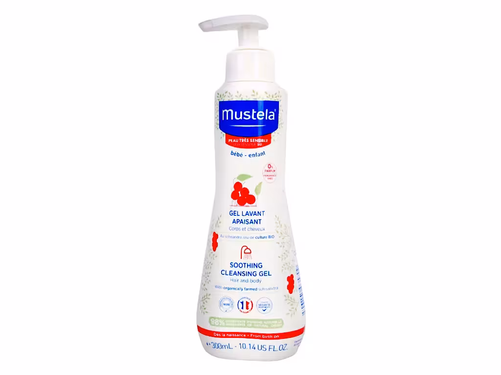 شامپو سر و بدن سوتینگ برای پوست  خیلی حساس 300 میل موستلا mustela