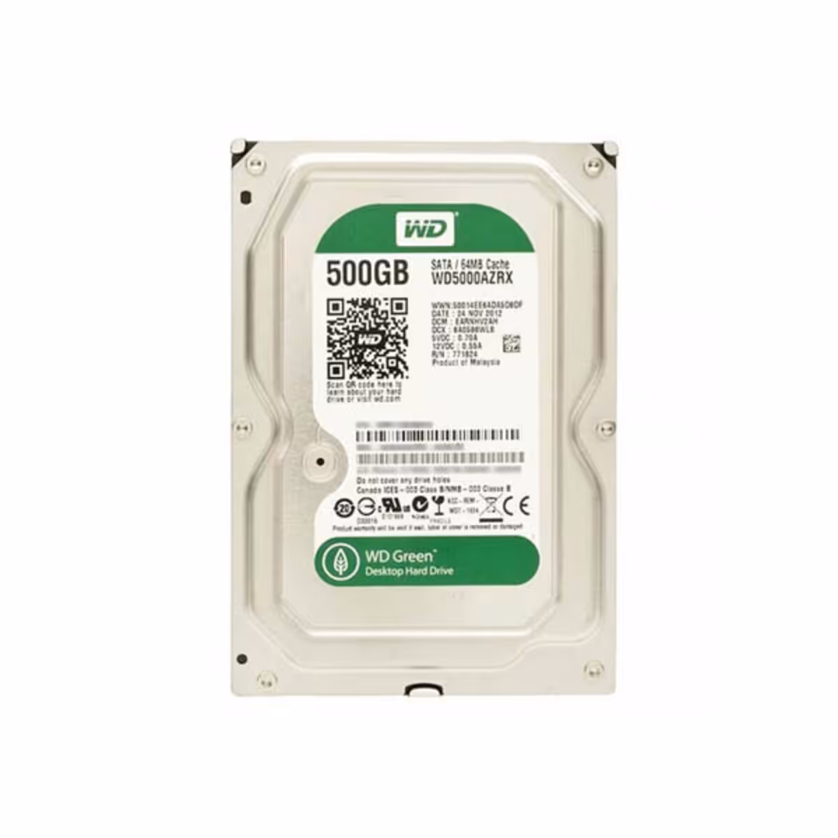 هارد دیسک اینترنال وسترن دیجیتال WD Green 500GB