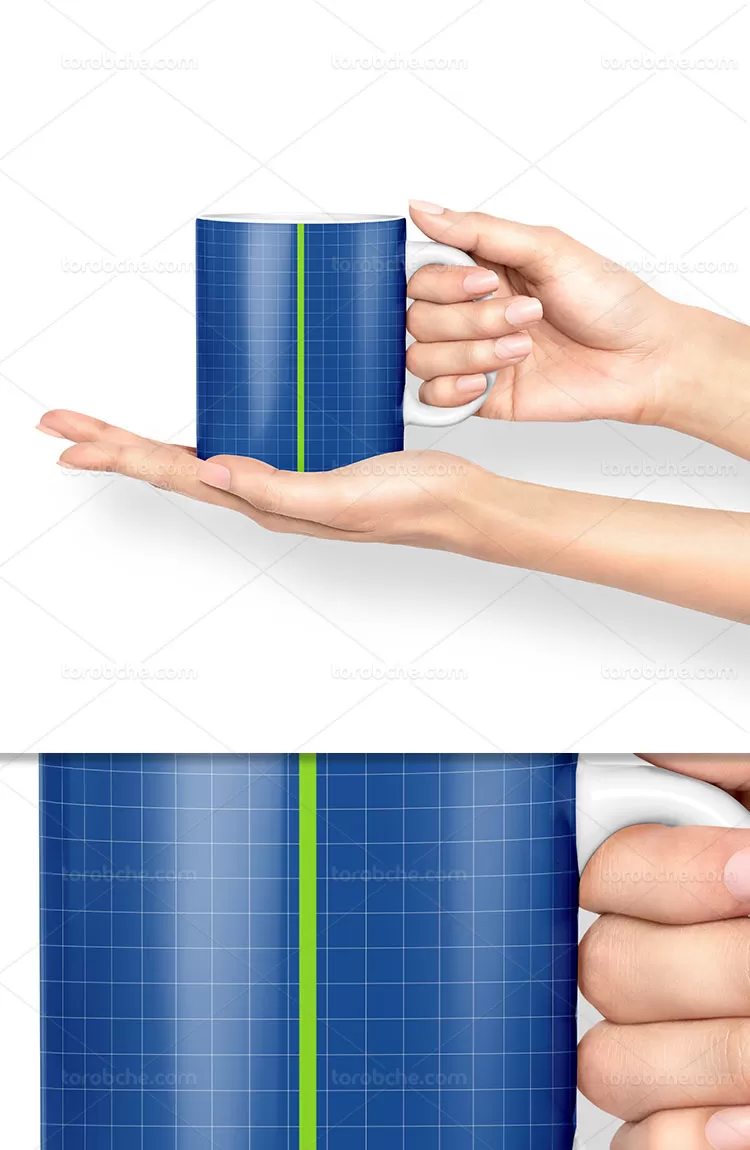 موکاپ طرح لایه باز ماگ | گرافیک با طعم تربچه