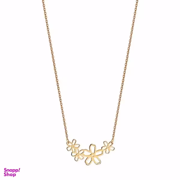 گردنبند طلا 18 عیار زنانه شمیم گلد گالری مدل گل