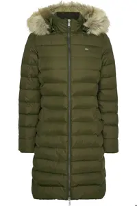 کت سبز زنانه مانتو TOMMY JENS HOODED GOOS DOWN ضروری Tommy Hilfiger