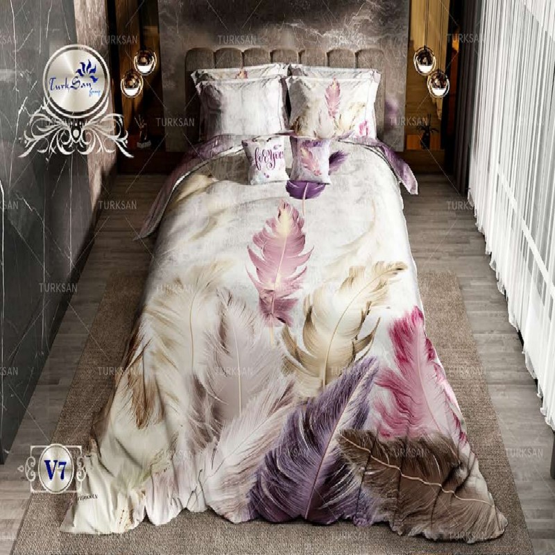 سرویس روتختی مخمل ترکسان کد V-7 دونفره 8 تکه