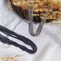 زنجیر ونیزی اسپورت مشکی ظریف جنس استیل رنگ ثابت (حتما قبل از ثبت سفارش موجودی بگیرید)