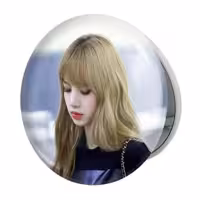 آینه جیبی خندالو طرح لیسا بلک پینک Black Pink مدل تاشو کد 14330