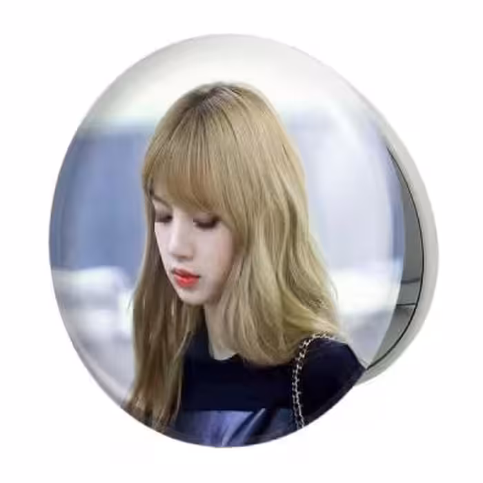آینه جیبی خندالو طرح لیسا بلک پینک Black Pink مدل تاشو کد 14330