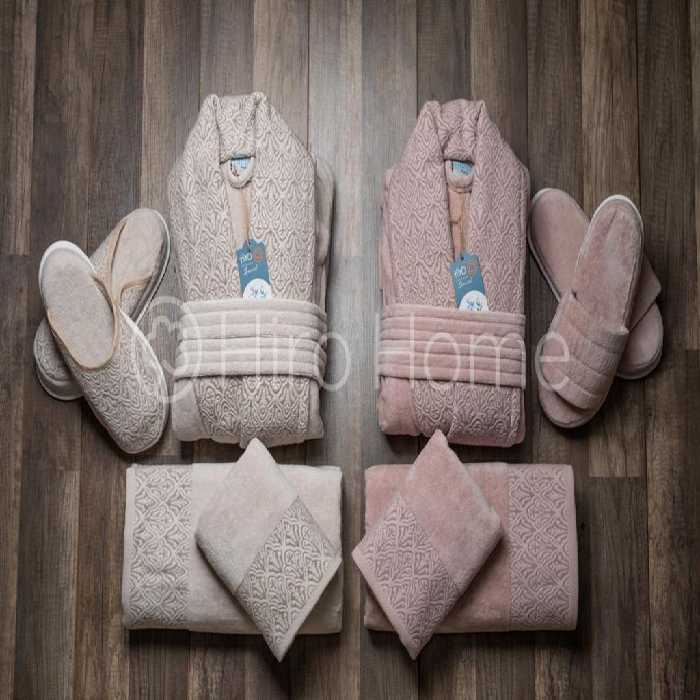 سرویس حوله عروس و داماد 10تیکه hiro