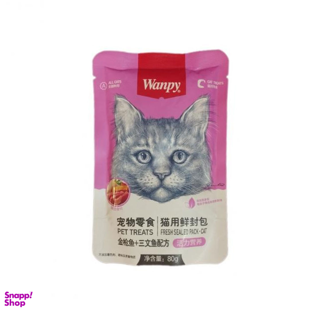 پوچ گربه ونپی با طعم مرغ و ماهی وزن 80 گرم