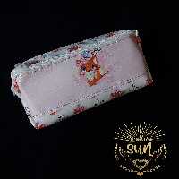 جامدادی چرم صنعتی دستدوز طرح فانتزی دخترانه