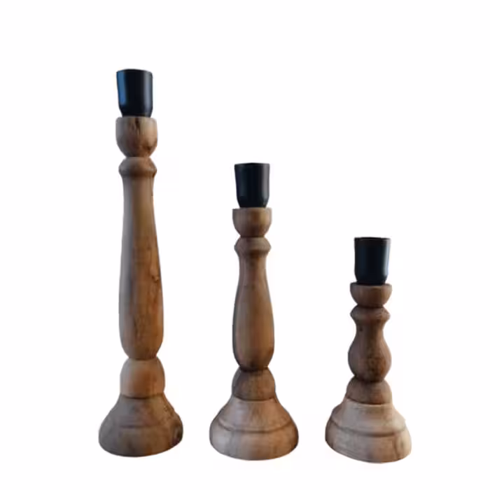 جاشمعی چوبی کد 034 مجموعه ۳ عددی