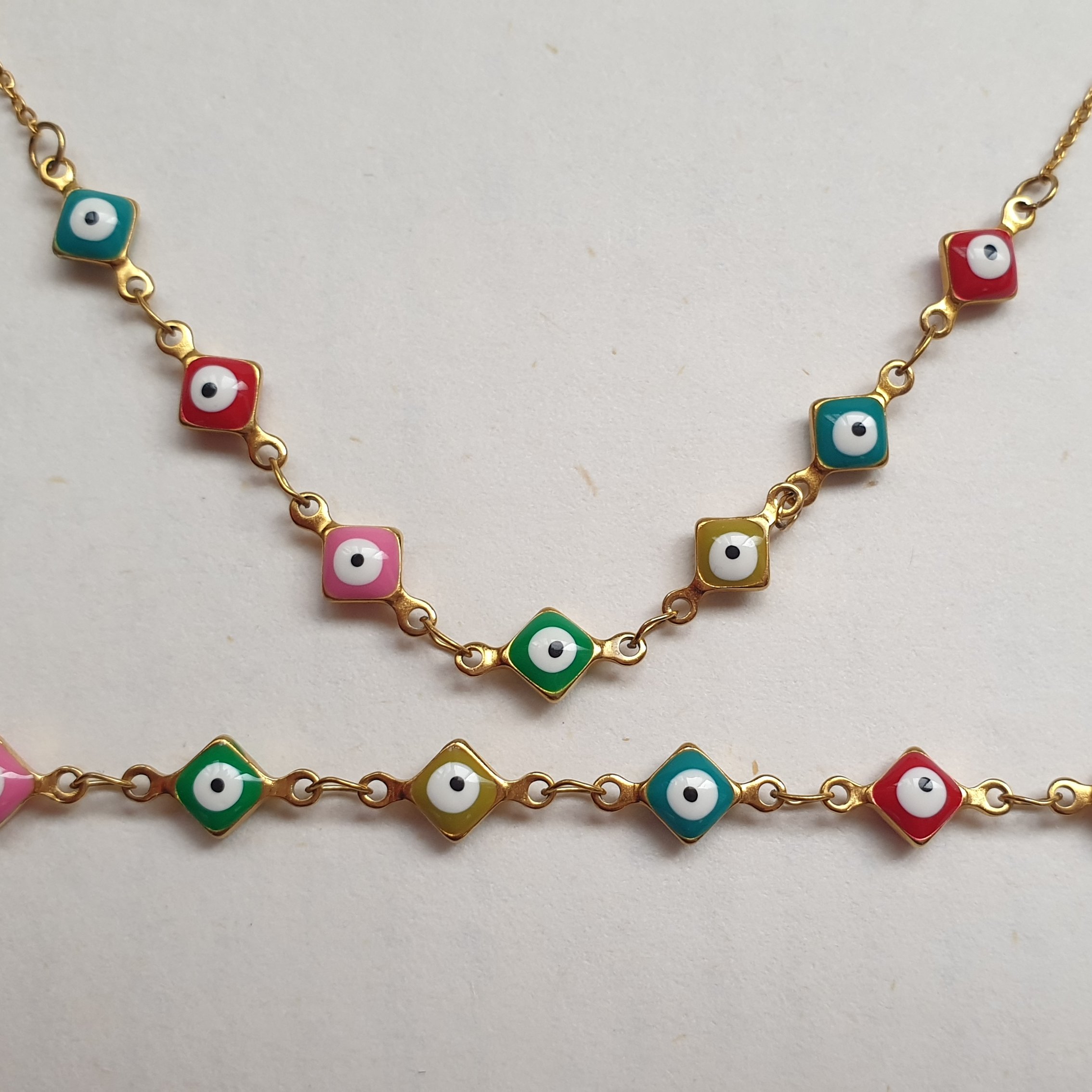 نیم ست چشم زخم رنگی (چشم نظر) 