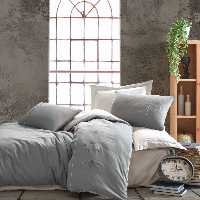 ست ملحفه شاه سر  مدل Sahser Saten Lutus Gri دو نفره 6 تکه 