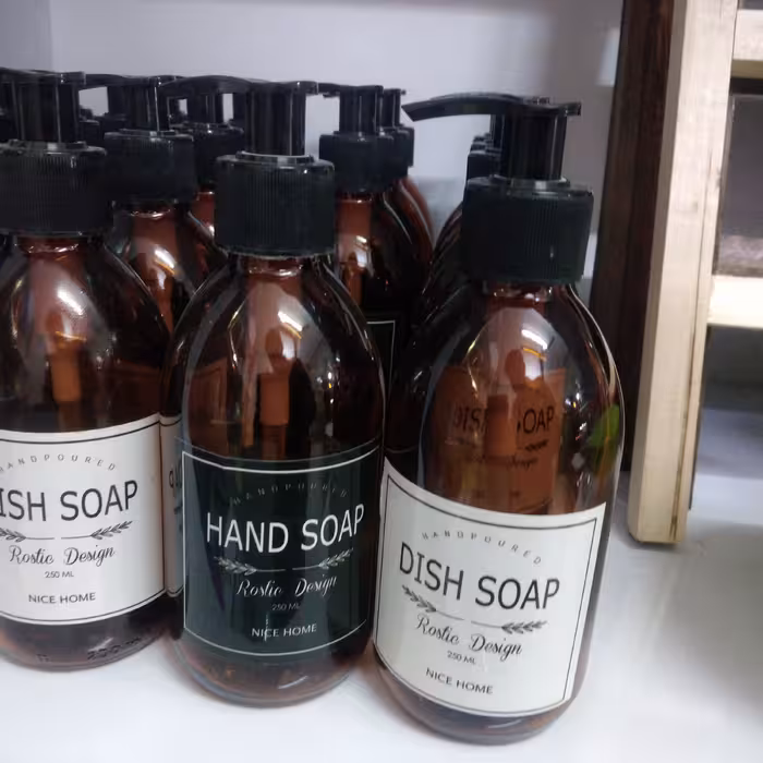 جا مایع دستشویی و ظرفشویی رنگ شامپاینی ارسال بصورت پسکرایه 