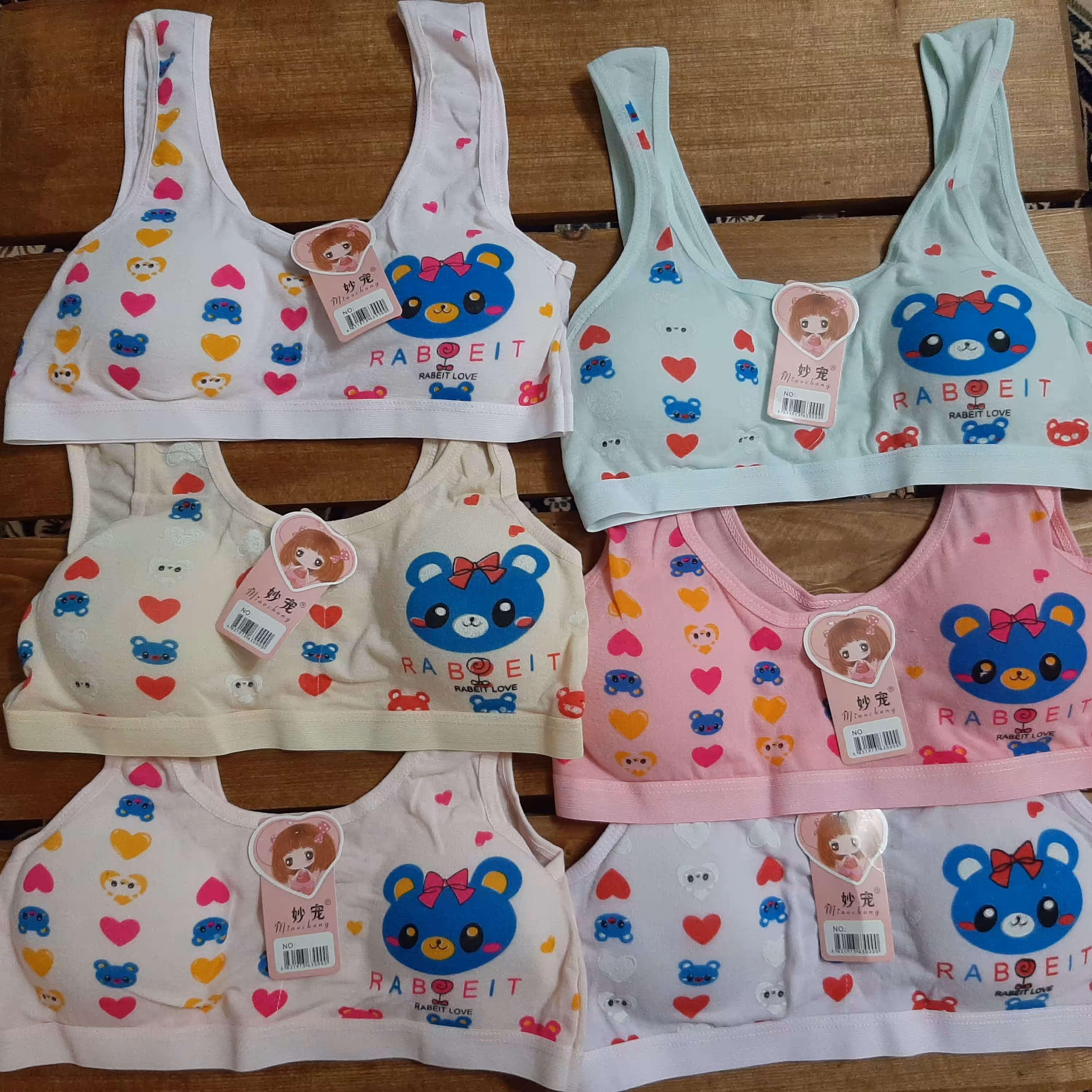 سوتین نیم تنه عروسکی پدداردخترانه نخی وضدحساسیت اعلا