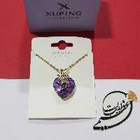 گردنبند برند Xuping مدل JingJing از جنس مس و روکش طلا بسیار زیبا با کریستال سوارسکی Swarovski تراش خورده اصلی کد 900