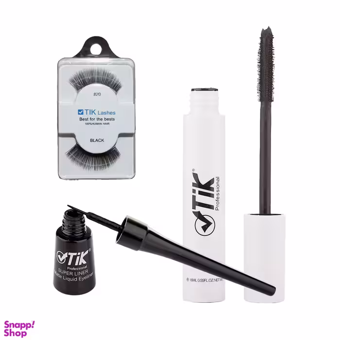 ریمل جدا کننده کد 20 به همراه خط چشم و مژه مصنوعی تیک مجموعه 3 عددی