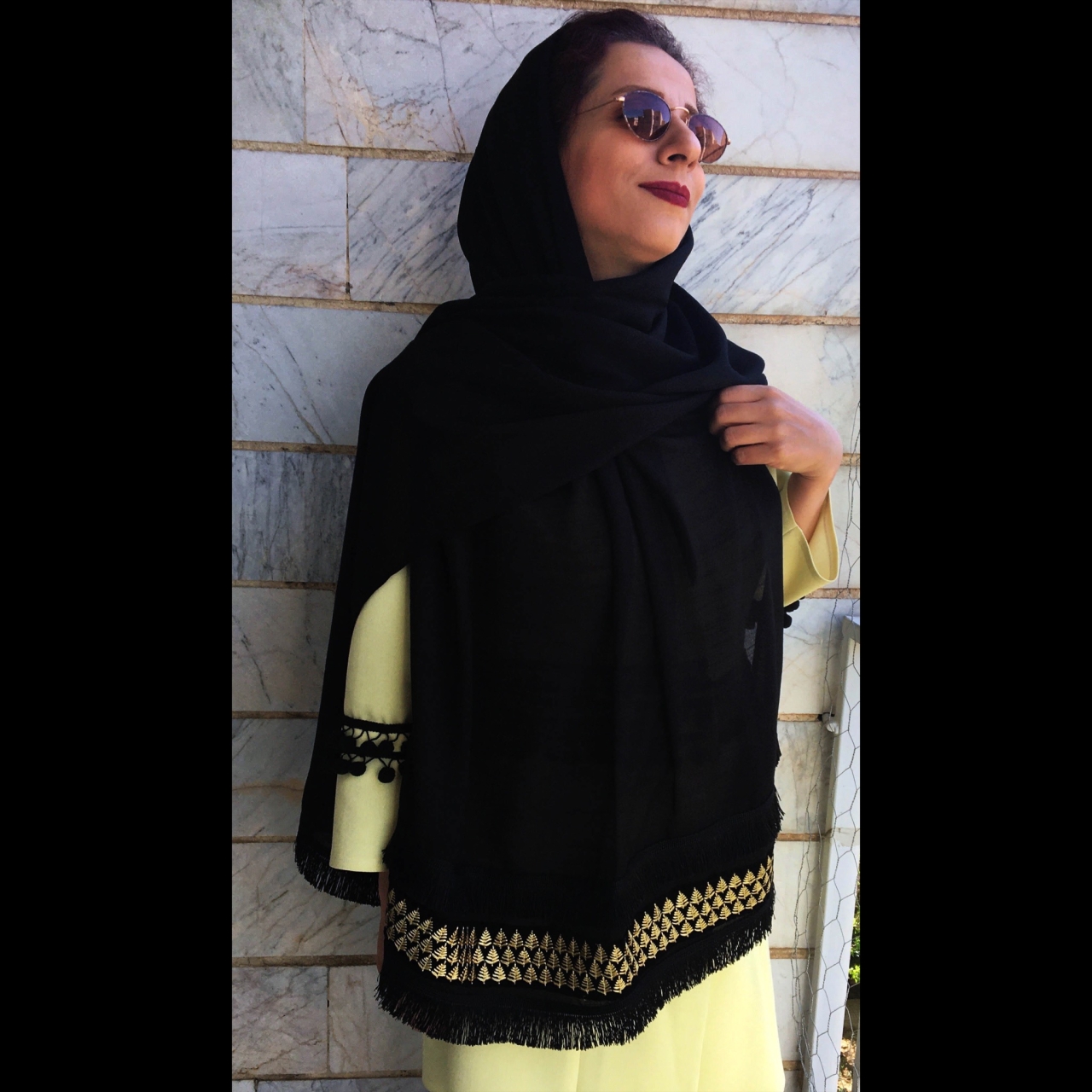 شال زنانه نخی مدل کاج