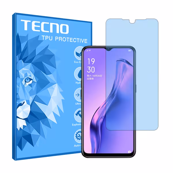 گلس اوپو A8 مدل هیدروژلی مات آنتی بلو برند تکنو کد S