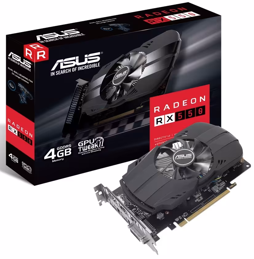 کارت گرافیک ایسوس مدل پی اچ آر ایکس 550 با حافظه 4 گیگابایت