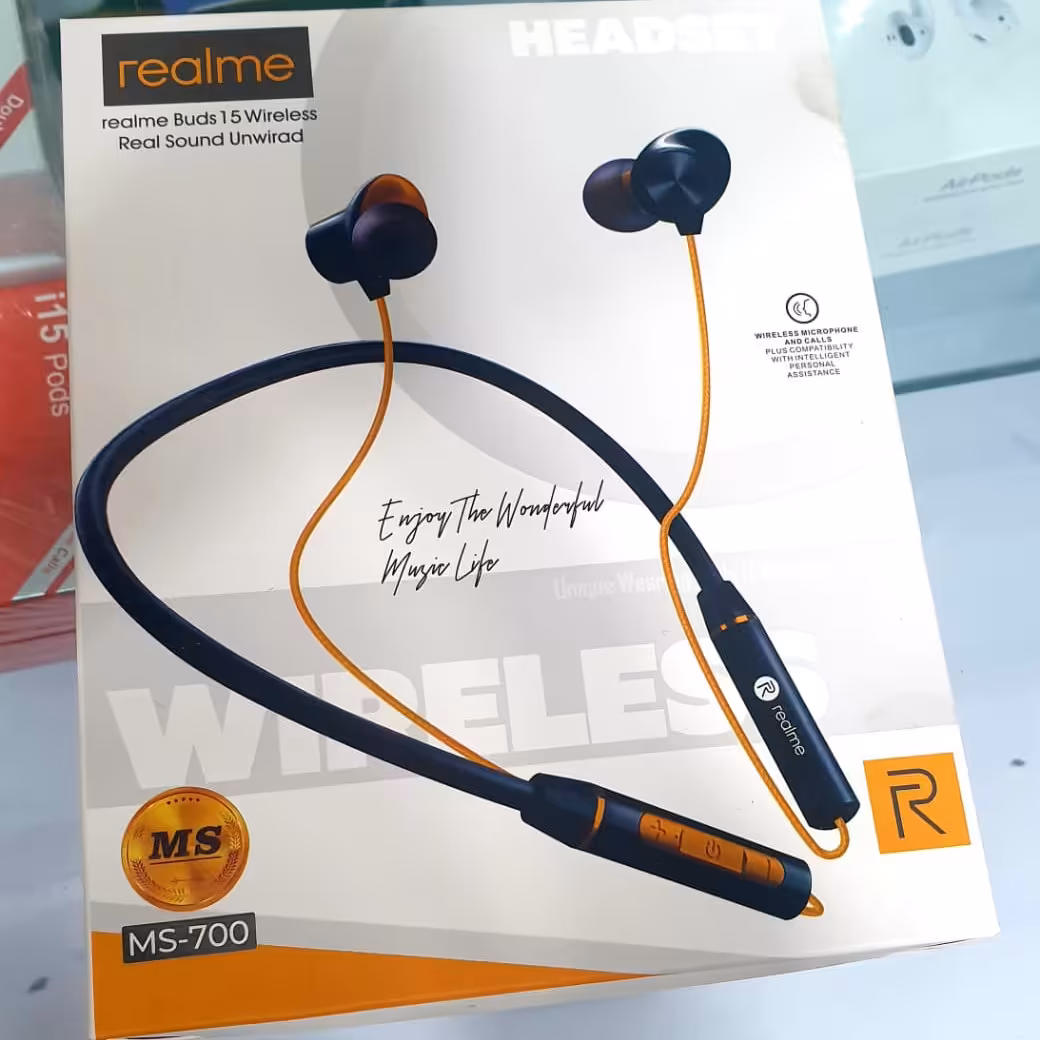 هندزفری بلوتوثی گردنی realme مدل ms-700 کیفیت عالی