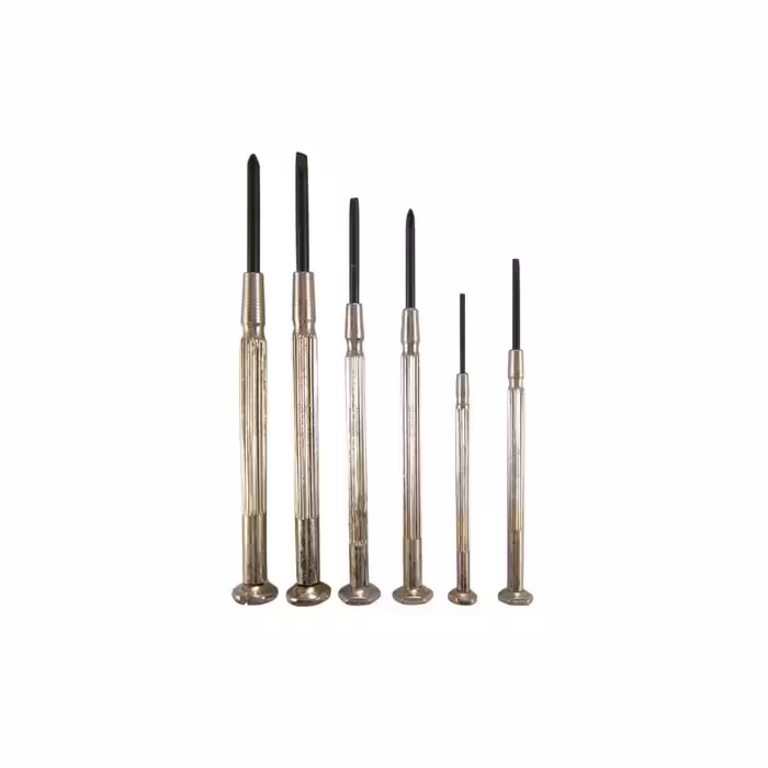 ست پیچ گوشتی ساعتی شش 6 پارچه استیل ( دوسو - چهارسو )  AZD