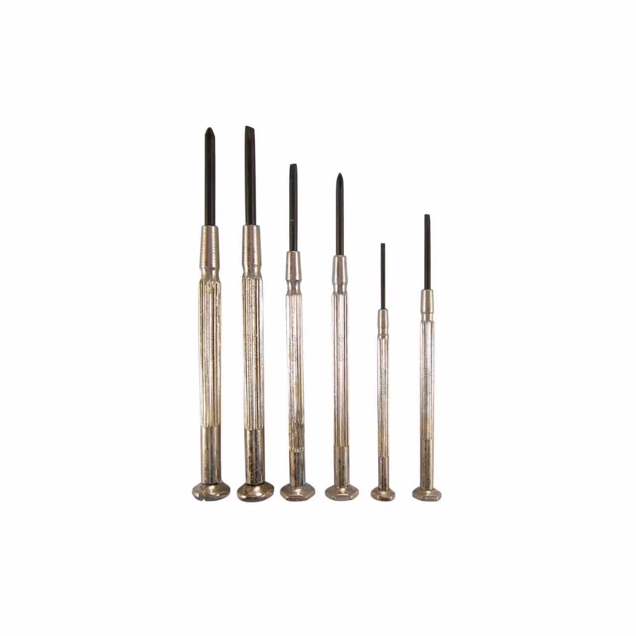 ست پیچ گوشتی ساعتی شش 6 پارچه استیل ( دوسو - چهارسو )  AZD