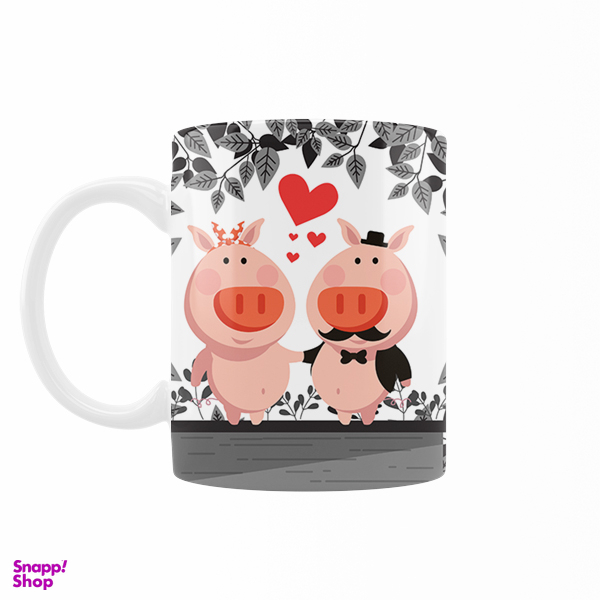ماگ مدل خوک‌های عاشق
