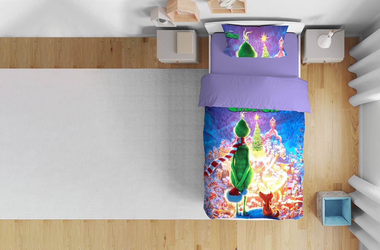 روتختی یک نفره آلوئه ورا لومانا 4تکه طرح Grinch